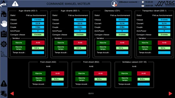 Interface homme machine de pilotage process